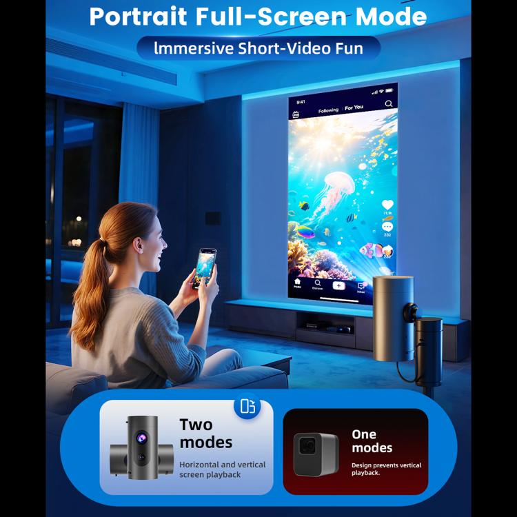 Q8 1080P 180ANSI LCD Display Smart Projector, 1GB+8GB Electric Focus, 1GB+8GB Auto Focus, 2GB+32GB Electric Focus, 2GB+32GB Auto Focus