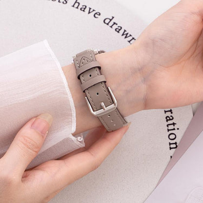 xDfind Denim Chain Metal Hybrid Leather Watch Band, 22mm