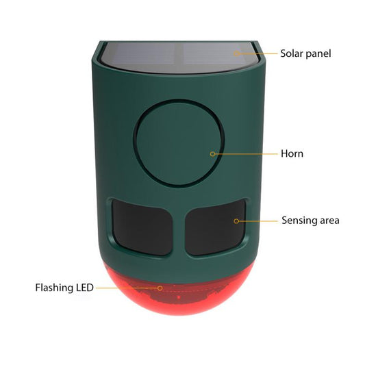 N911B Solar Infrared Sensor Alarm with Sound and Light