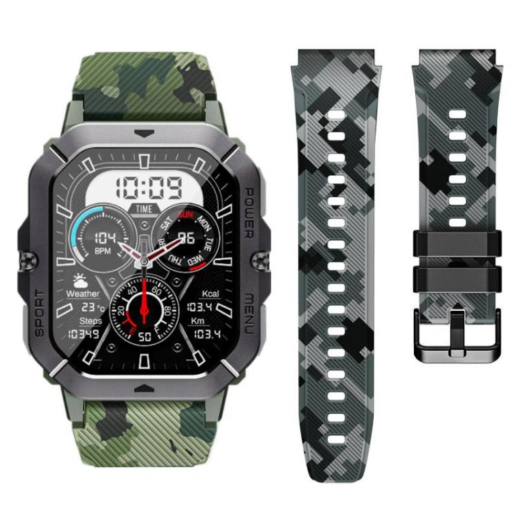 xDfind Camouflage Silicone Watch Band, 22mm