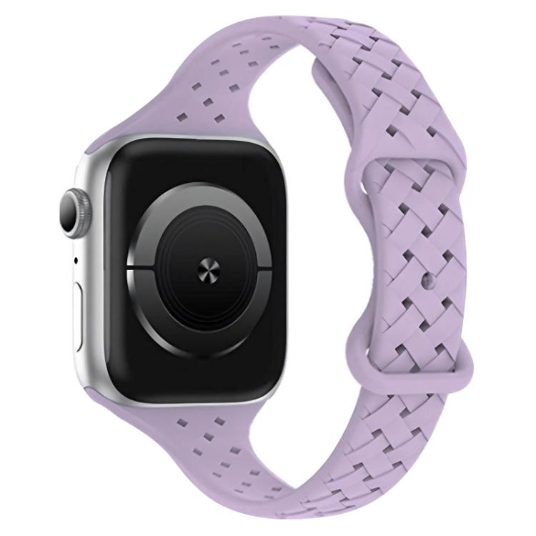 xDfind Butterfly Buckle Braid Silicone Watch Band, For Apple Watch 42 / 44 / 45 / 46 / 49mm, For Apple Watch 38 / 40 / 41 / S10 42mm