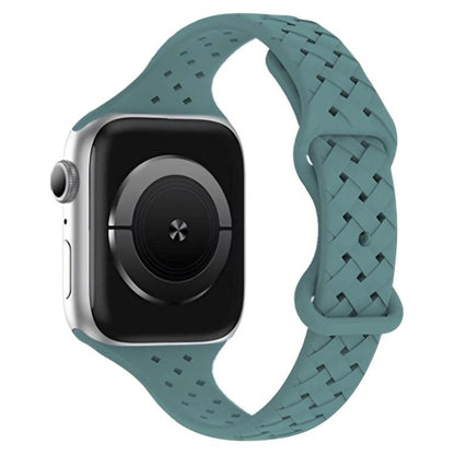 xDfind Butterfly Buckle Braid Silicone Watch Band, For Apple Watch 42 / 44 / 45 / 46 / 49mm, For Apple Watch 38 / 40 / 41 / S10 42mm