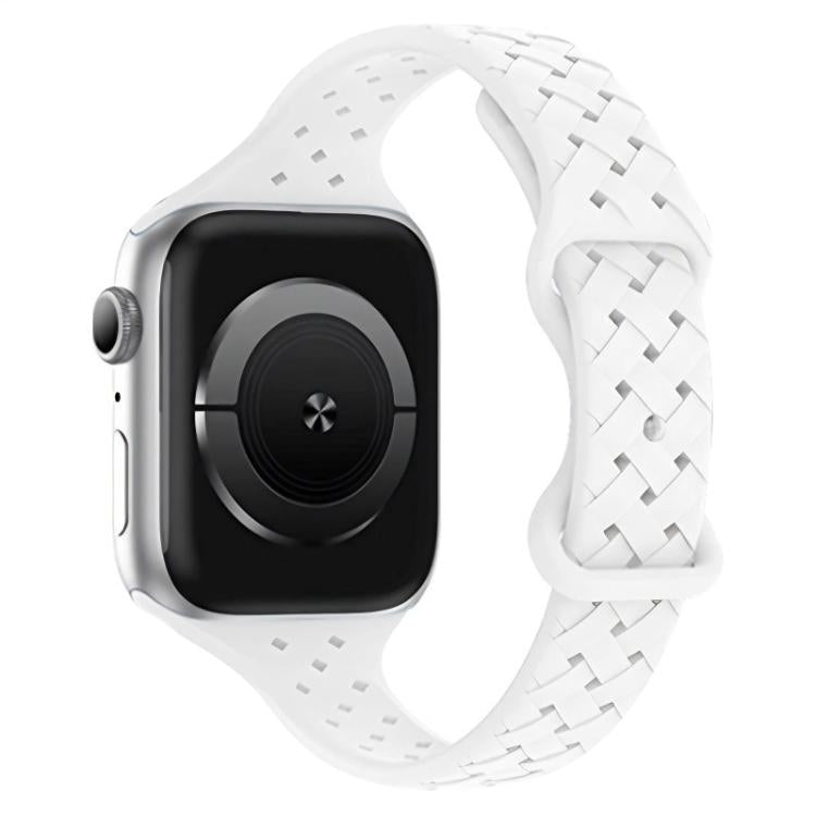 xDfind Butterfly Buckle Braid Silicone Watch Band, For Apple Watch 42 / 44 / 45 / 46 / 49mm, For Apple Watch 38 / 40 / 41 / S10 42mm