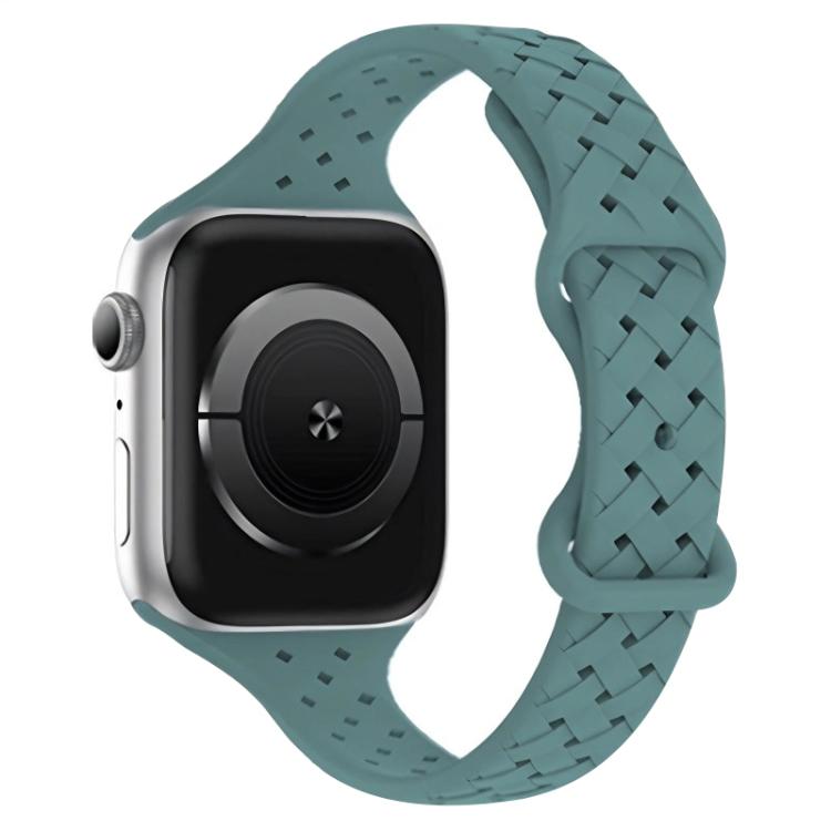 xDfind Butterfly Buckle Braid Silicone Watch Band, For Apple Watch 42 / 44 / 45 / 46 / 49mm, For Apple Watch 38 / 40 / 41 / S10 42mm