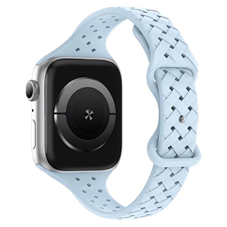 xDfind Butterfly Buckle Braid Silicone Watch Band, For Apple Watch 42 / 44 / 45 / 46 / 49mm, For Apple Watch 38 / 40 / 41 / S10 42mm