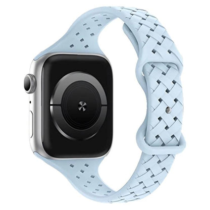 xDfind Butterfly Buckle Braid Silicone Watch Band, For Apple Watch 42 / 44 / 45 / 46 / 49mm, For Apple Watch 38 / 40 / 41 / S10 42mm