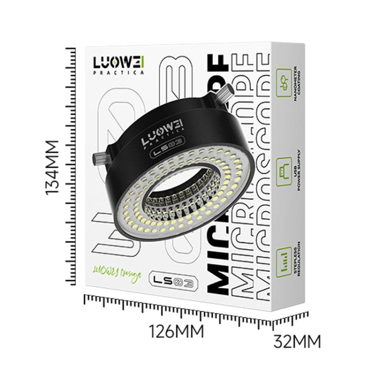LUOWEI LS03 High Lumen 72LED Microscope Ring Light Source, LUOWEI LS03
