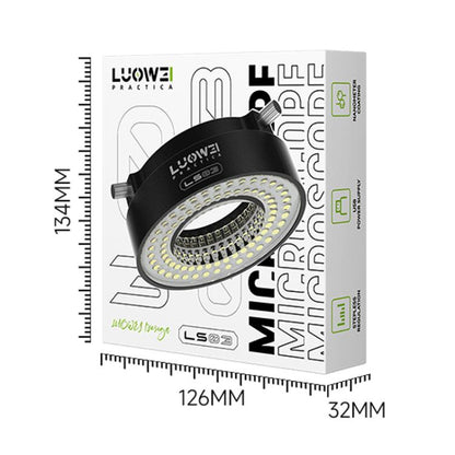 LUOWEI LS03 High Lumen 72LED Microscope Ring Light Source, LUOWEI LS03