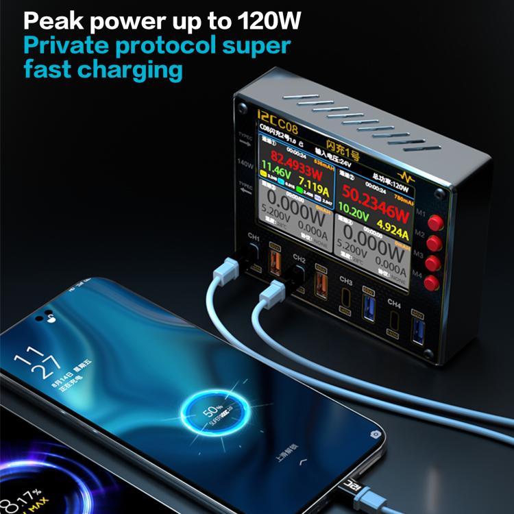 i2C C08 Flash Charger No.1 Digital Waveform Ammeter with Charge Detection / Voltage Measurement, Standard edition, Power Edition, All in 1 Set