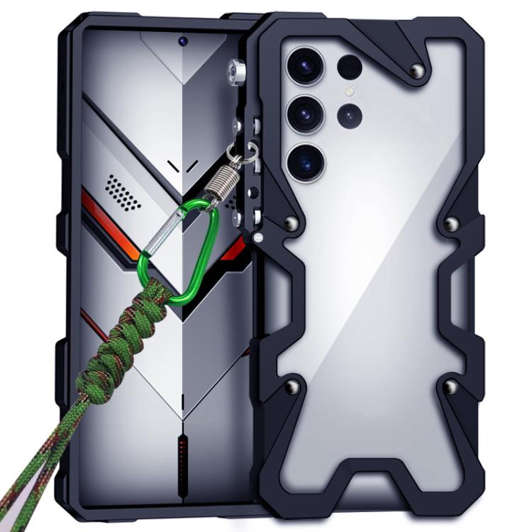 Trigger Design Hollow Metal Frame Phone Case with Lanyard