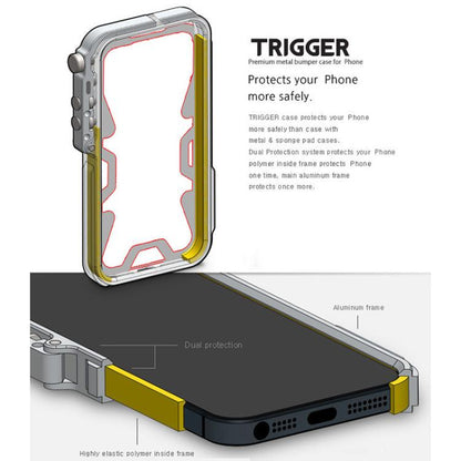 Trigger Design Hollow Metal Frame Phone Case with Lanyard