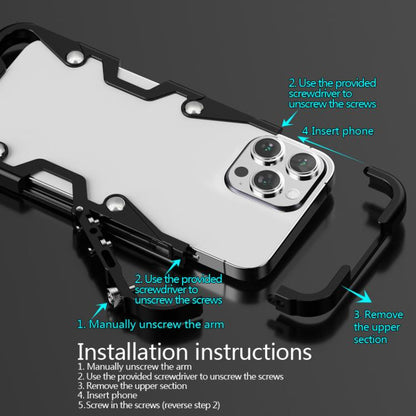 Trigger Design Hollow Metal Frame Phone Case with Lanyard