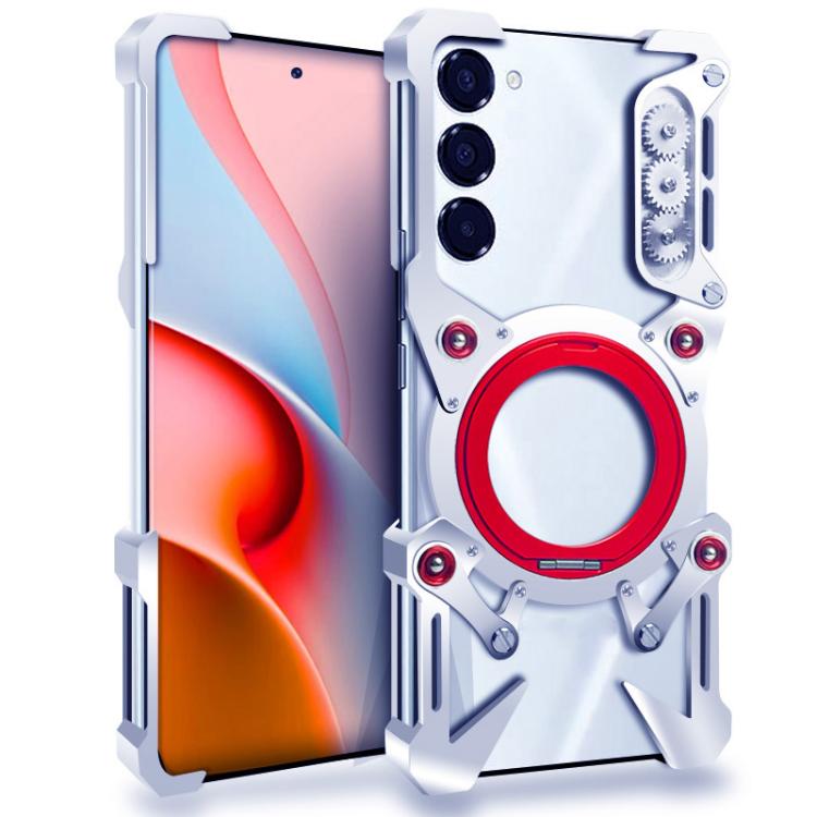 Rotating Bracket Hollow Metal Phone Case with Lanyard, For Samsung Galaxy S26+ 5G, For Samsung Galaxy S26 Ultra 5G, For Samsung Galaxy S25 Edge 5G, For Samsung Galaxy S25+ 5G, For Samsung Galaxy S25 Ultra 5G, For Samsung Galaxy S24 FE 5G               ...