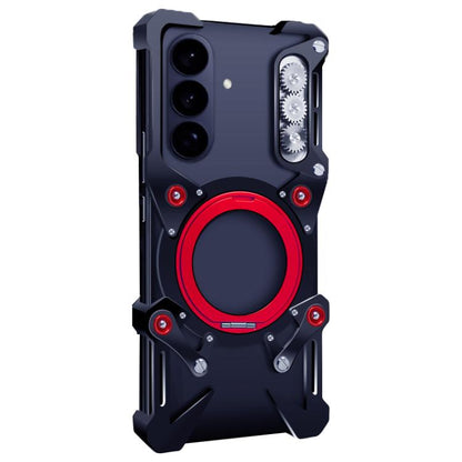 Rotating Bracket Hollow Metal Phone Case with Lanyard, For Samsung Galaxy S26+ 5G, For Samsung Galaxy S26 Ultra 5G, For Samsung Galaxy S25 Edge 5G, For Samsung Galaxy S25+ 5G, For Samsung Galaxy S25 Ultra 5G, For Samsung Galaxy S24 FE 5G               ...