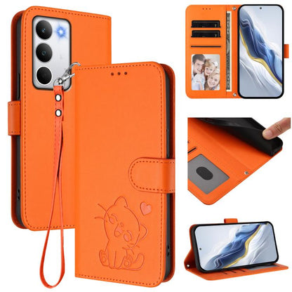 Embossed Heart Cat Leather Phone Case with Hand Strap, For Realme P4 Pro 5G, For Realme P4 5G, For Realme 15T 5G Global, For Realme 15 / 15 Pro 5G Global, For Realme C71 4G Global, For Realme GT 7 5G India, For Realme V70 5G / 14x Global / C75 5G      ...