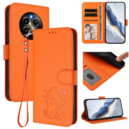 Embossed Heart Cat Leather Phone Case with Hand Strap, For Realme C63 / C61 / Note 60 4G Global, For Realme 13+ 5G Global, For Realme 13 / 12 4G / P1 5G Global, For Realme 13 Pro / 13 Pro+ 5G Global, For Realme GT 6 5G / GT 6T 5G Global                ...