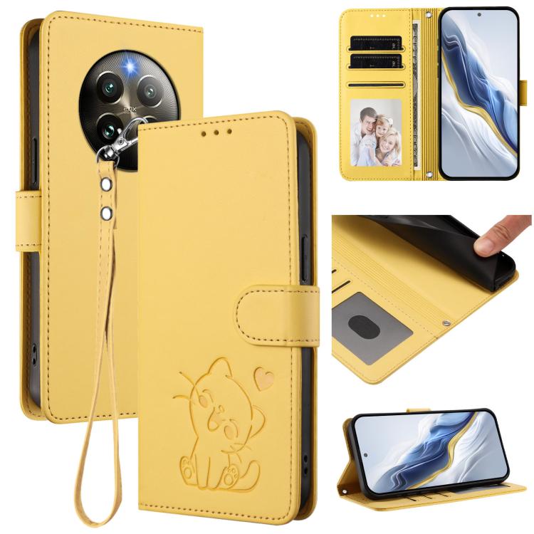 Embossed Heart Cat Leather Phone Case with Hand Strap, For Realme C63 / C61 / Note 60 4G Global, For Realme 13+ 5G Global, For Realme 13 / 12 4G / P1 5G Global, For Realme 13 Pro / 13 Pro+ 5G Global, For Realme GT 6 5G / GT 6T 5G Global                ...