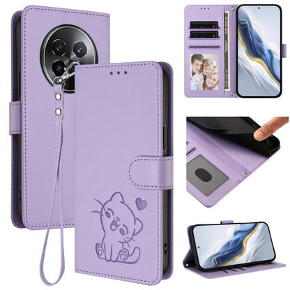 Embossed Heart Cat Leather Phone Case with Hand Strap, For Realme C63 / C61 / Note 60 4G Global, For Realme 13+ 5G Global, For Realme 13 / 12 4G / P1 5G Global, For Realme 13 Pro / 13 Pro+ 5G Global, For Realme GT 6 5G / GT 6T 5G Global                ...