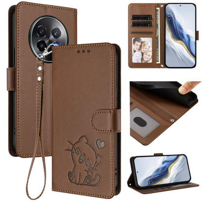Embossed Heart Cat Leather Phone Case with Hand Strap, For Realme C63 / C61 / Note 60 4G Global, For Realme 13+ 5G Global, For Realme 13 / 12 4G / P1 5G Global, For Realme 13 Pro / 13 Pro+ 5G Global, For Realme GT 6 5G / GT 6T 5G Global                ...