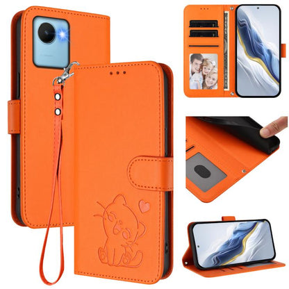 Embossed Heart Cat Leather Phone Case with Hand Strap, For Realme 10 Pro+ 5G, For Realme 10 4G Global, For Realme C30 4G / C30s / Narzo 50i, For Realme GT Neo 3T, For Realme 9 Pro+ 5G / Narzo 50 Pro 5G, For Realme GT Neo 3                              ...