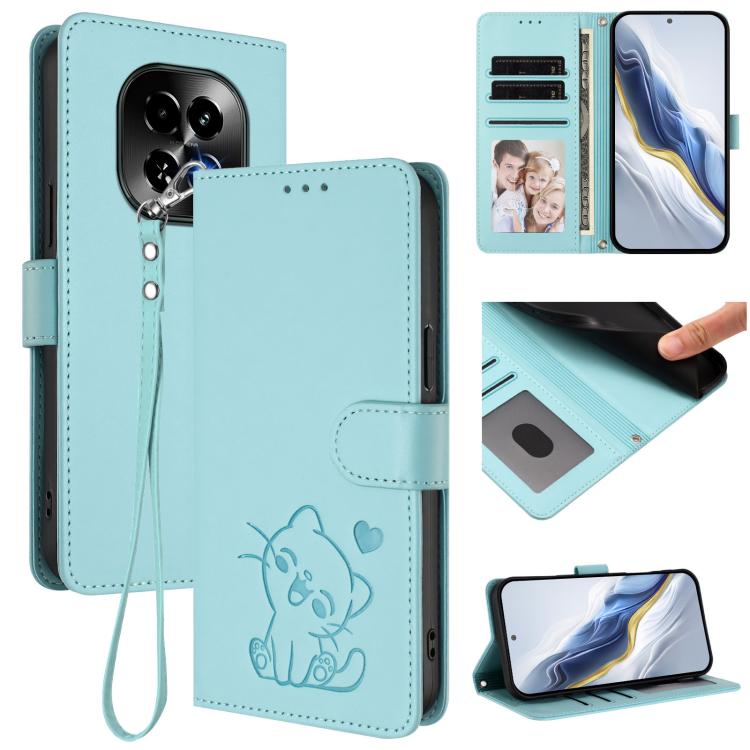 Embossed Heart Cat Leather Phone Case with Hand Strap, For Realme 14 / P3 / 14T 5G Global, For Realme P3 Ultra 5G Global, For Realme P3 Pro 5G Global, For Realme C75 4G Global / 14x 5G India, For Realme 14 Pro+ 5G, For Realme 14 Pro 5G India           ...