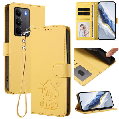 Embossed Heart Cat Leather Phone Case with Hand Strap, For Realme 14 / P3 / 14T 5G Global, For Realme P3 Ultra 5G Global, For Realme P3 Pro 5G Global, For Realme C75 4G Global / 14x 5G India, For Realme 14 Pro+ 5G, For Realme 14 Pro 5G India           ...