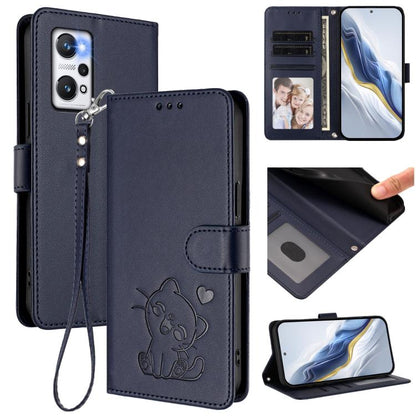 Embossed Heart Cat Leather Phone Case with Hand Strap, For Realme 10 Pro+ 5G, For Realme 10 4G Global, For Realme C30 4G / C30s / Narzo 50i, For Realme GT Neo 3T, For Realme 9 Pro+ 5G / Narzo 50 Pro 5G, For Realme GT Neo 3                              ...