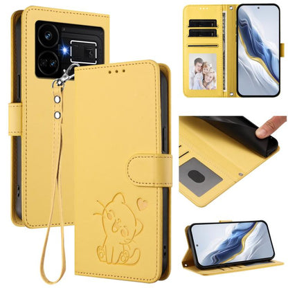 Embossed Heart Cat Leather Phone Case with Hand Strap, For Realme 11 4G Global, For Realme GT5 240W / GT5 5G, For Realme Narzo 60 Pro, For Realme C65 4G Global, For Realme C55 4G Global / Narzo N55, For Realme C33 2023 / 2022, For Realme 10T 5G / 10S 5...