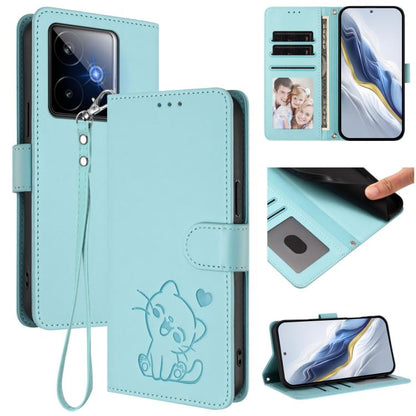 Embossed Heart Cat Leather Phone Case with Hand Strap, For Realme P4 Pro 5G, For Realme P4 5G, For Realme 15T 5G Global, For Realme 15 / 15 Pro 5G Global, For Realme C71 4G Global, For Realme GT 7 5G India, For Realme V70 5G / 14x Global / C75 5G      ...
