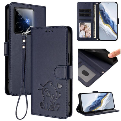 Embossed Heart Cat Leather Phone Case with Hand Strap, For Realme P4 Pro 5G, For Realme P4 5G, For Realme 15T 5G Global, For Realme 15 / 15 Pro 5G Global, For Realme C71 4G Global, For Realme GT 7 5G India, For Realme V70 5G / 14x Global / C75 5G      ...