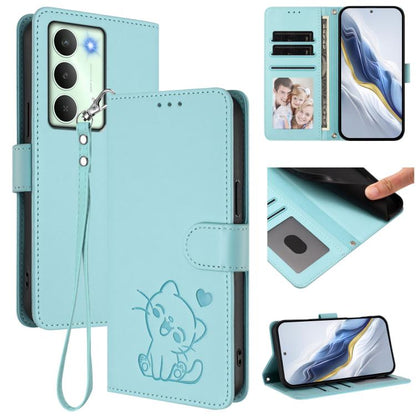 Embossed Heart Cat Leather Phone Case with Hand Strap, For Realme P4 Pro 5G, For Realme P4 5G, For Realme 15T 5G Global, For Realme 15 / 15 Pro 5G Global, For Realme C71 4G Global, For Realme GT 7 5G India, For Realme V70 5G / 14x Global / C75 5G      ...