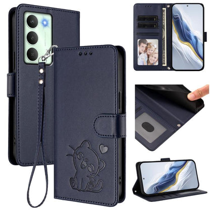 Embossed Heart Cat Leather Phone Case with Hand Strap, For Realme P4 Pro 5G, For Realme P4 5G, For Realme 15T 5G Global, For Realme 15 / 15 Pro 5G Global, For Realme C71 4G Global, For Realme GT 7 5G India, For Realme V70 5G / 14x Global / C75 5G      ...