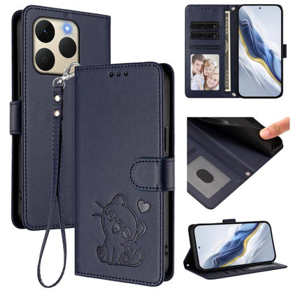 Embossed Heart Cat Leather Phone Case with Hand Strap, For Realme P4 Pro 5G, For Realme P4 5G, For Realme 15T 5G Global, For Realme 15 / 15 Pro 5G Global, For Realme C71 4G Global, For Realme GT 7 5G India, For Realme V70 5G / 14x Global / C75 5G      ...