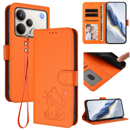 Embossed Heart Cat Leather Phone Case with Hand Strap, For Realme P4 Pro 5G, For Realme P4 5G, For Realme 15T 5G Global, For Realme 15 / 15 Pro 5G Global, For Realme C71 4G Global, For Realme GT 7 5G India, For Realme V70 5G / 14x Global / C75 5G      ...
