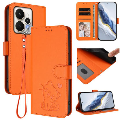Embossed Heart Cat Leather Phone Case with Hand Strap, For Realme P4 Pro 5G, For Realme P4 5G, For Realme 15T 5G Global, For Realme 15 / 15 Pro 5G Global, For Realme C71 4G Global, For Realme GT 7 5G India, For Realme V70 5G / 14x Global / C75 5G      ...