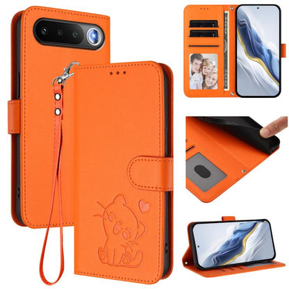 Embossed Heart Cat Leather Phone Case with Hand Strap, For Realme 16T 5G, For Realme C100 5G / C85 4G / 5G / C83 5G, For Realme Note 80 4G Global, For Realme C83 5G India / C85 5G / 15x 5G, For Realme 16 5G, For Realme 16 Pro+ 5G, For Realme 16 Pro 5G ...