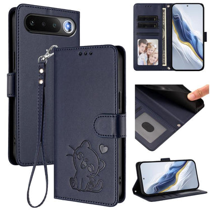 Embossed Heart Cat Leather Phone Case with Hand Strap, For Realme 16T 5G, For Realme C100 5G / C85 4G / 5G / C83 5G, For Realme Note 80 4G Global, For Realme C83 5G India / C85 5G / 15x 5G, For Realme 16 5G, For Realme 16 Pro+ 5G, For Realme 16 Pro 5G ...