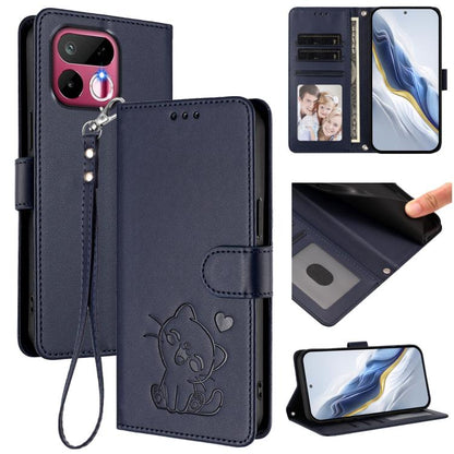 Embossed Heart Cat Leather Phone Case with Hand Strap, For Realme 16T 5G, For Realme C100 5G / C85 4G / 5G / C83 5G, For Realme Note 80 4G Global, For Realme C83 5G India / C85 5G / 15x 5G, For Realme 16 5G, For Realme 16 Pro+ 5G, For Realme 16 Pro 5G ...