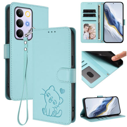 Embossed Heart Cat Leather Phone Case with Hand Strap, For Realme 16T 5G, For Realme C100 5G / C85 4G / 5G / C83 5G, For Realme Note 80 4G Global, For Realme C83 5G India / C85 5G / 15x 5G, For Realme 16 5G, For Realme 16 Pro+ 5G, For Realme 16 Pro 5G ...