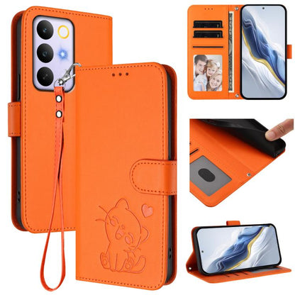 Embossed Heart Cat Leather Phone Case with Hand Strap, For Realme 16T 5G, For Realme C100 5G / C85 4G / 5G / C83 5G, For Realme Note 80 4G Global, For Realme C83 5G India / C85 5G / 15x 5G, For Realme 16 5G, For Realme 16 Pro+ 5G, For Realme 16 Pro 5G ...