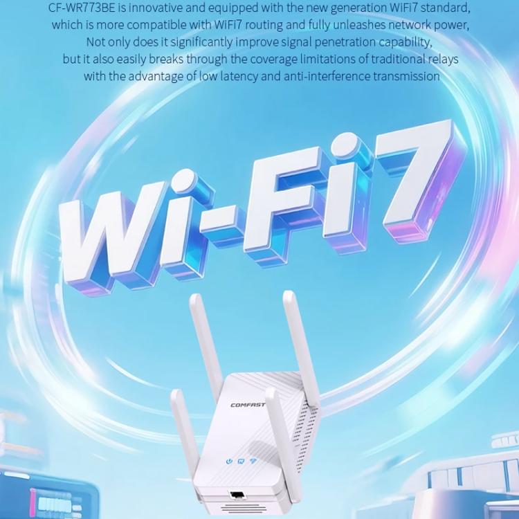 COMFAST CF-WR773BE 3570Mbps WiFi7 Signal Extender Dual Band Gigabit Wireless Repeater