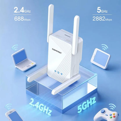 COMFAST CF-WR773BE 3570Mbps WiFi7 Signal Extender Dual Band Gigabit Wireless Repeater