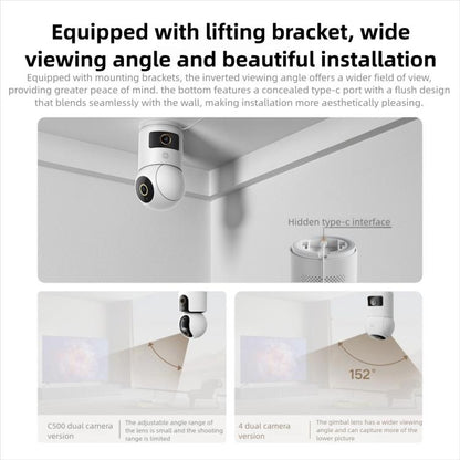 Original Xiaomi Mijia Smart Camera 4 Dual Lens PTZ 360 Degree AI Detection 5MP WiFi 6 Home Security Mi Home APP Camera, Xiaomi Mijia Smart Camera 4 Dual Lens