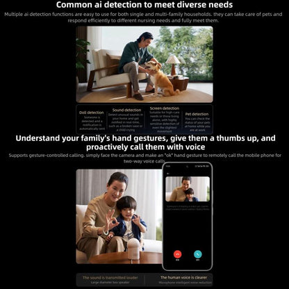 Caméra intelligente Xiaomi Mijia 4 édition Zoom 9X bébé animal de compagnie reconnaissance faciale IA appel gestuel caméra vocale bidirectionnelle pour application Mi Home, caméra intelligente Xiaomi Mijia 4