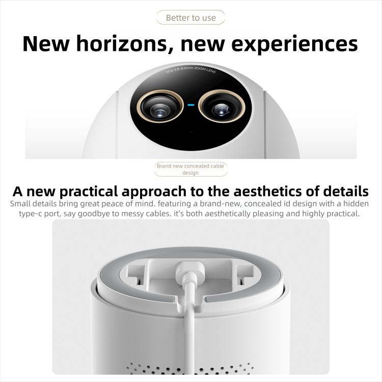 Caméra intelligente Xiaomi Mijia 4 édition Zoom 9X bébé animal de compagnie reconnaissance faciale IA appel gestuel caméra vocale bidirectionnelle pour application Mi Home, caméra intelligente Xiaomi Mijia 4