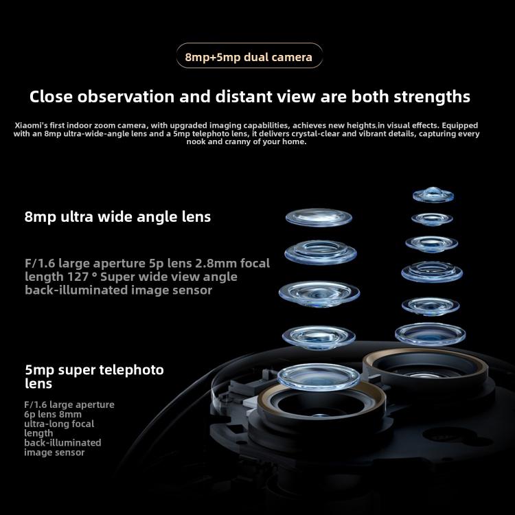 Caméra intelligente Xiaomi Mijia 4 édition Zoom 9X bébé animal de compagnie reconnaissance faciale IA appel gestuel caméra vocale bidirectionnelle pour application Mi Home, caméra intelligente Xiaomi Mijia 4