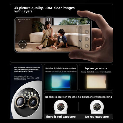 Caméra intelligente Xiaomi Mijia 4 édition Zoom 9X bébé animal de compagnie reconnaissance faciale IA appel gestuel caméra vocale bidirectionnelle pour application Mi Home, caméra intelligente Xiaomi Mijia 4