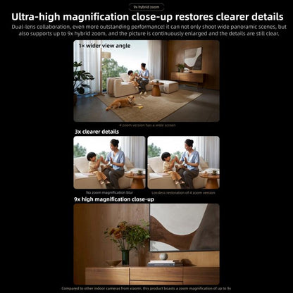 Caméra intelligente Xiaomi Mijia 4 édition Zoom 9X bébé animal de compagnie reconnaissance faciale IA appel gestuel caméra vocale bidirectionnelle pour application Mi Home, caméra intelligente Xiaomi Mijia 4