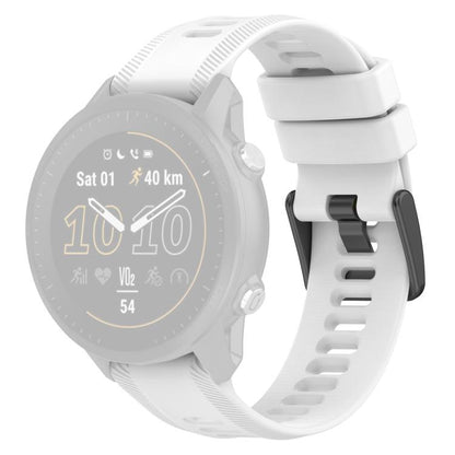 xDfind Black Buckle Solid Color Silicone Watch Band, For Garmin Forerunner 955