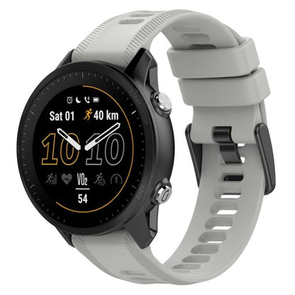 xDfind Black Buckle Solid Color Silicone Watch Band, For Garmin Forerunner 955